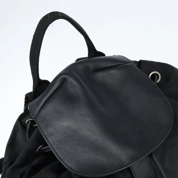 Salvatore Ferragamo Gancini Backpack Nylon Leather Black Silver Auth bs30419 main image 9